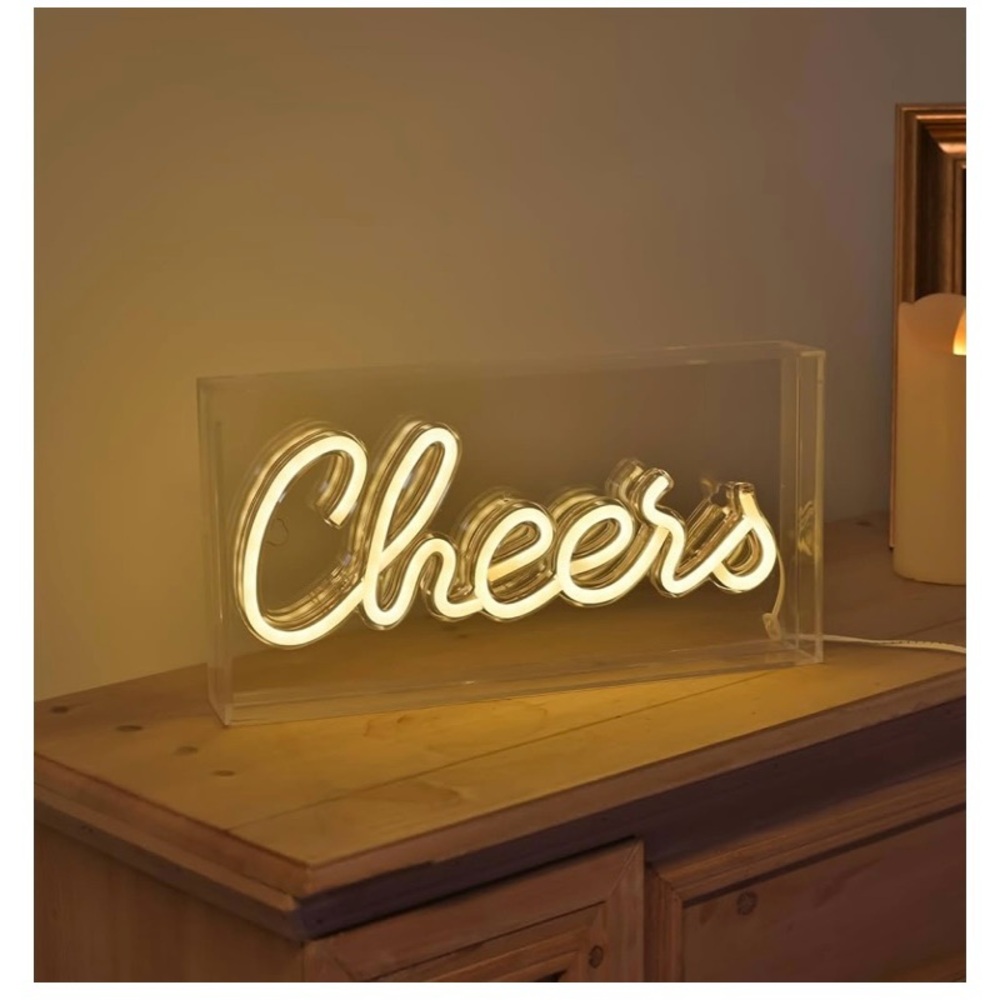 Cheers LED Neon Sign Light, USB, Multi Setting Bar Light Decor - Picture 2 of 2